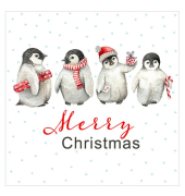 Weihnachtlicher Zelltuchserviette 33x33cm Kind