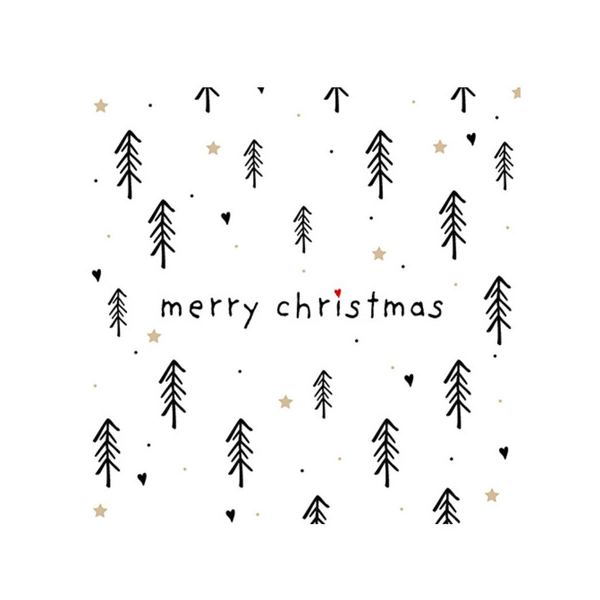 4014995744869 - Weihnachtlicher Zelltuchserviette 33x33cm 4014995744869 20 Stück