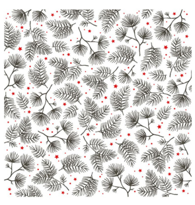 Weihnachtlicher Zelltuchserviette 33x33cm