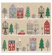 Weihnachtlicher Zelltuchserviette 33x33cm