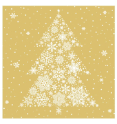 Weihnachtlicher Zelltuchserviette 33x33cm