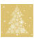Weihnachtlicher Zelltuchserviette 33x33cm