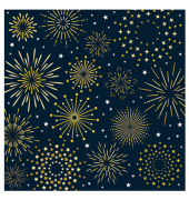Weihnachtsservietten Atelier 1111-25525 / Firework, 3-lagig, 33x33cm