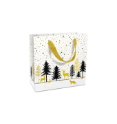 Geschenktasche 1685-25523, Weihnachten, mit Trageband, &bdquo;Modern Wintertime&ldquo;, 17cm x 17cm