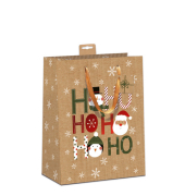 Weihnachtlicher Geschenktragetasche Kind naturbunt
