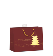 Weihnachtlicher Geschenktragetasche Baum weinrot