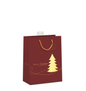 Weihnachtlicher Geschenktragetasche Baum weinrot