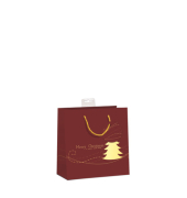 Weihnachtlicher Geschenktragetasche Baum weinrot