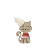 Weihnachtlicher Figur Katze MDF