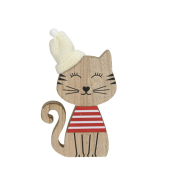 Weihnachtlicher Figur Katze MDF