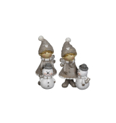 Weihnachtlicher Figur Kind mit Schneemann sortiert