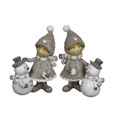 Weihnachtlicher Figur Kind mit Schneemann sortiert