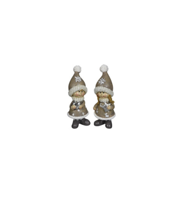 Weihnachtlicher Figur Kind braun-silber sortiert