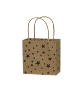 Geschenktasche 671009016833, Weihnachten, mit Tragehenkel, Sterne, 16cm x 16cm