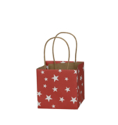 Weihnachtlicher Geschenktragetasche Sterne rt-weiß