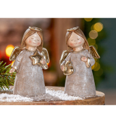 Weihnachtlicher Engel grau sortiert