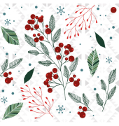 Weihnachtlicher Zelltuchserviette 33x33cm