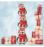 Weihnachtlicher Zelltuchserviette 25x25cm Kind