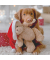 Weihnachtlicher Zelltuchserviette 33x33cm Hund