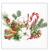 Weihnachtlicher Motivserviette 25x25cm Weihnachts