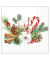 Weihnachtlicher Motivserviette 25x25cm Weihnachts