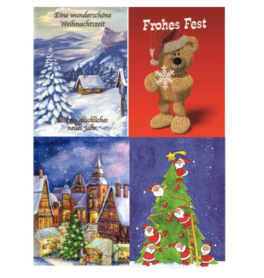 Weihnachtskarte mini sortiert