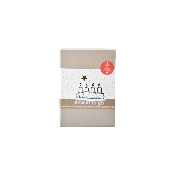 4250144700373 - Geschenkbox Advent to go grau 4250144700373 WUNDERLE