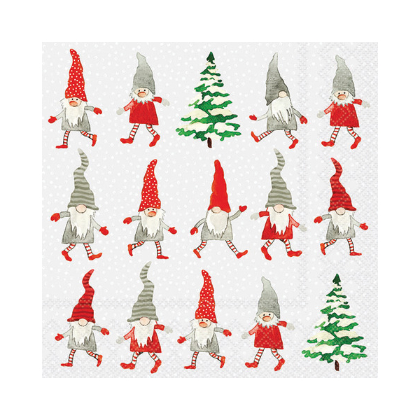 8712159208115 - Weihnachtlicher Motivserviette 33x33cm Wichtel 8712159208115 20 Stück