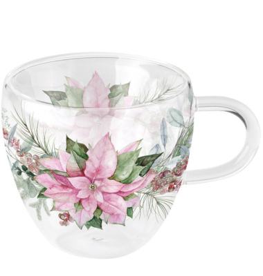 Weihnachtlicher Teeglas 0,2l Weihnachtsstern