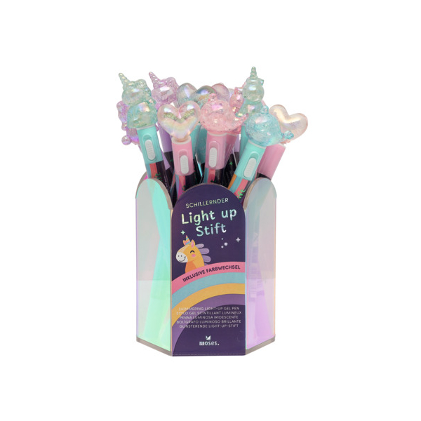 18 Stück Moses Gelschreiber Holo Light-up sortiert 4033477263209 Moses