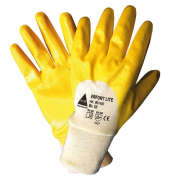 Nitril-Arbeitshandschuh Erfurt Lite, Nitril, gelb/weiß, Größe 9 / L