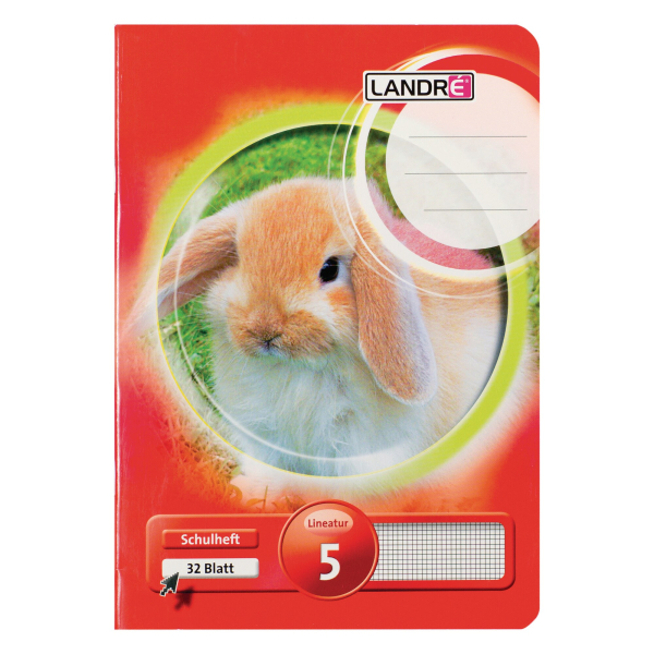 4006144241053 - Schulheft 100059749 Lineatur 5   kariert   keine A5 80g schwarz 32 Blatt   64 Seiten 4006144241053 Landre