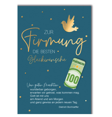 Firmungskarte Geldschein