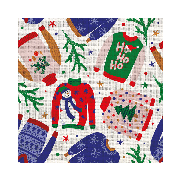 7321012108267 - Weihnachtlicher Zelltuchserviette 33x33cm 7321012108267 Paper+Design