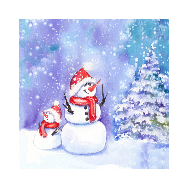 7321012108274 - Weihnachtlicher Zelltuchserviette 33x33cm Kind 7321012108274 Paper+Design