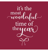 Weihnachtlicher Zelltuchserviette 33x33cm Spruch