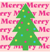 Weihnachtlicher Zelltuchserviette 33x33cm