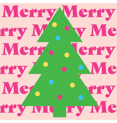 Weihnachtlicher Zelltuchserviette 33x33cm