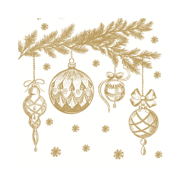 7321012108403 - Weihnachtlicher Zelltuchserviette 33x33cm 7321012108403 Paper+Design