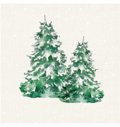 Weihnachtlicher Zelltuchserviette 33x33cm