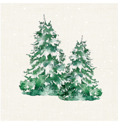Weihnachtlicher Zelltuchserviette 33x33cm