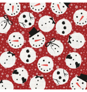 Weihnachtsservietten 210860, mehrfarbig / Schneemann-Muster, 3-lagig, 33x33cm