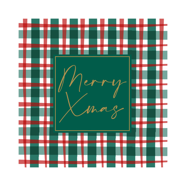 7321012108663 - Weihnachtlicher Zelltuchserviette 33x33cm Karo 7321012108663 Paper+Design