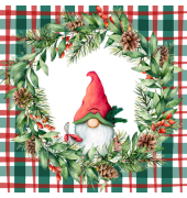 Weihnachtlicher Zelltuchserviette 25x25cm Kind