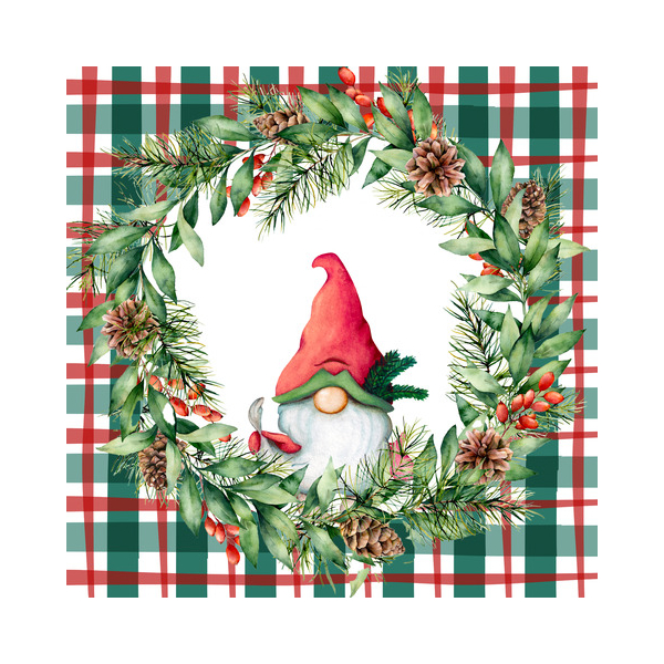 7321012108670 - Weihnachtlicher Zelltuchserviette 25x25cm Kind 7321012108670 Paper+Design