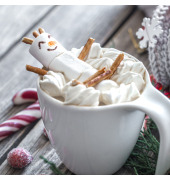 Weihnachtlicher Zelltuchserviette 33x33cm