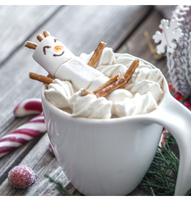 Weihnachtlicher Zelltuchserviette 33x33cm