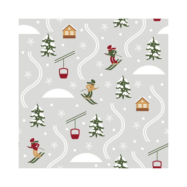 7321012108830 - Weihnachtlicher Zelltuchserviette 33x33cm 7321012108830 Paper+Design