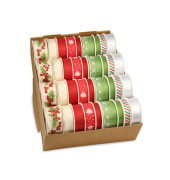 Weihnachtlicher Zierbandpräsenter 36-tlg. Scandi.