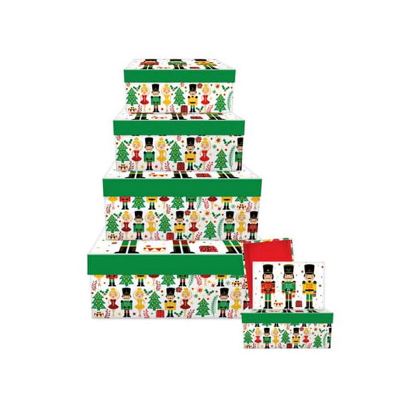 4014995438508 - Weihnachtlicher Geschenkkarton Nussknackersuite 4014995438508 Braun und Company